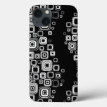 Retro black and white squares iPhone 13 case