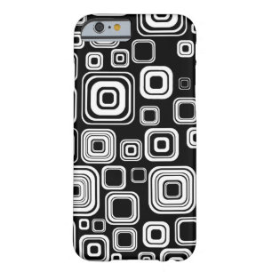 Retro black and white squares barely there iPhone 6 case