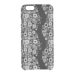Retro black and white squares clear iPhone 6/6S case