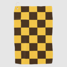 Retro Black and Yellow Checkered Squares Pattern