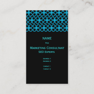 Retro Black & Aqua Business Card