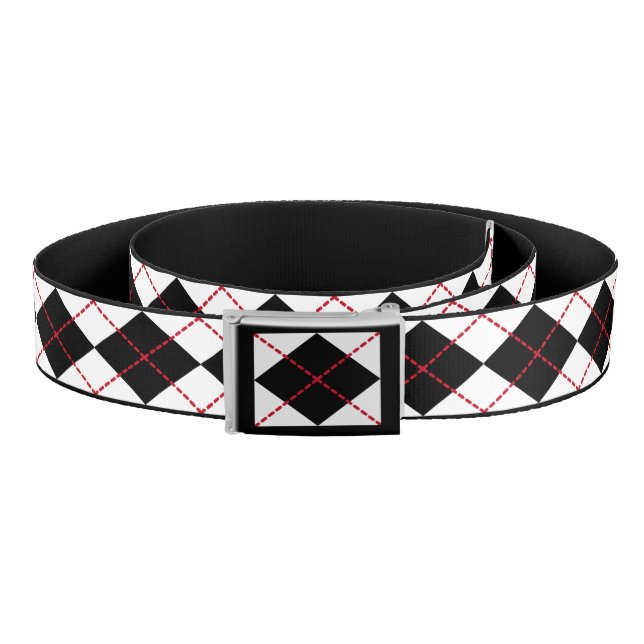 Retro Black Argyle Belt (Coil)