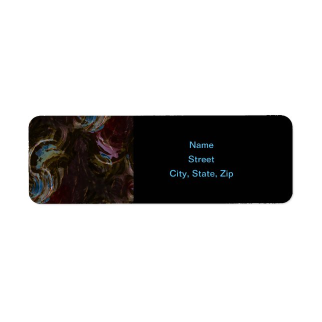 Retro Black Atomic Abstract Label (Front)