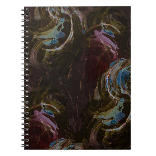 Retro Black Atomic Abstract Notebook