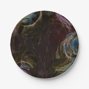 Retro Black Atomic Abstract Paper Plates