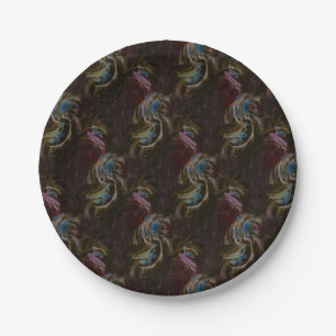 Retro Black Atomic Abstract Paper Plates