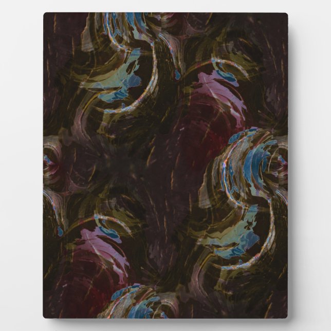 Retro Black Atomic Abstract Plaque (Front)