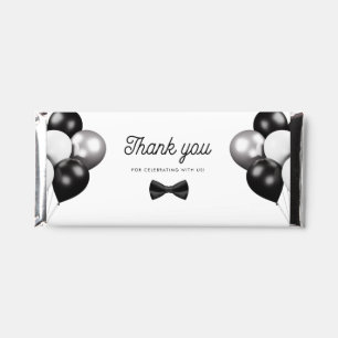 Retro Black Bow Tie Boy Baby Shower Thank You Hershey Bar Favors