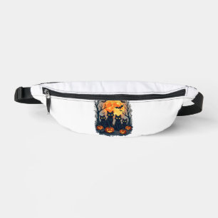 Retro Black Cat Halloween Pumpkin Costume For Wome Fanny Pack