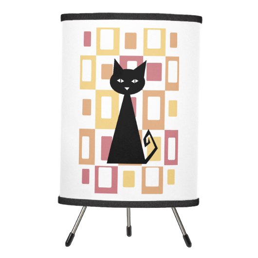 Retro Black Cat Tripod Lamp (Front)