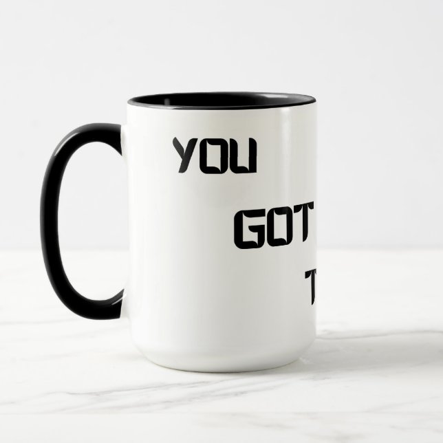 Retro Black Cat "You Got This" Mug (Left)