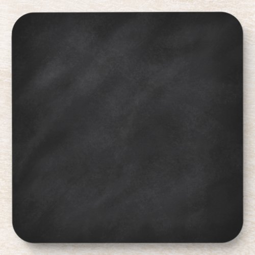 Retro Black Chalkboard Texture Beverage Coaster