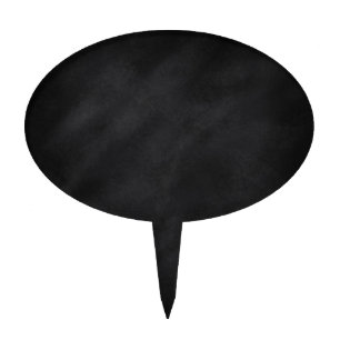 Retro Black Chalkboard Texture Cake Topper