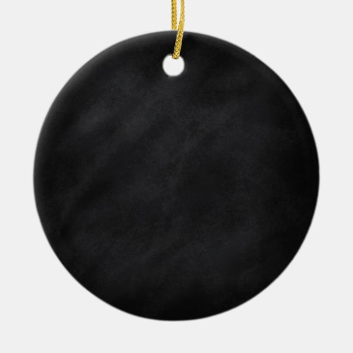 Retro Black Chalkboard Texture Ceramic Ornament