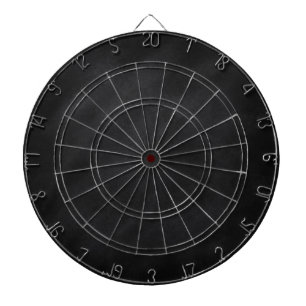 Retro Black Chalkboard Texture Dartboard With Darts