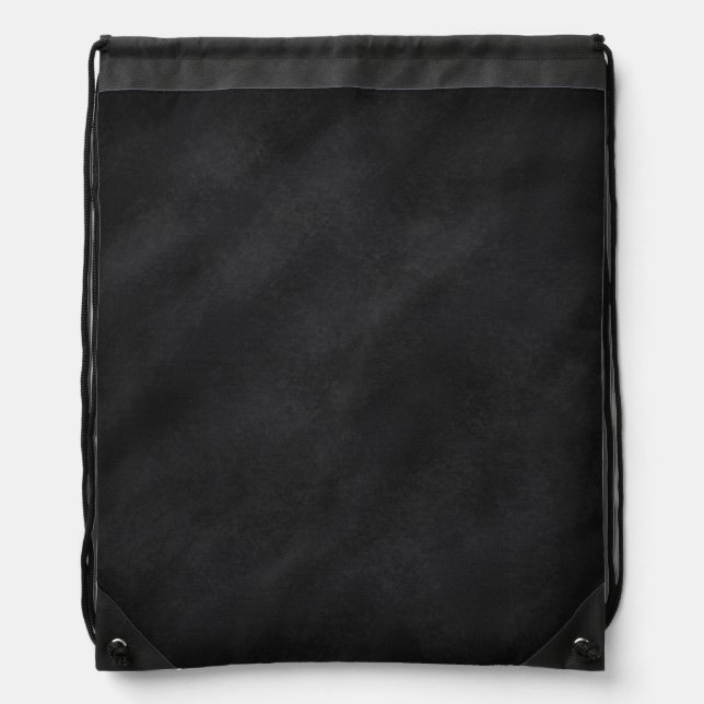 Retro Black Chalkboard Texture Drawstring Bag (Front)