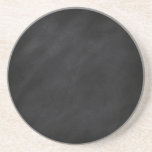 Retro Black Chalkboard Texture Drink Coaster<br><div class="desc">This cool digital artwork features a retro blackboard look. Use this background texture as is or add your own text or images for your own custom creation! This artwork has the look and texture of an old style black chalkboard that's been written, erased and washed many times. It fades out...</div>