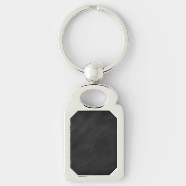 Retro Black Chalkboard Texture Keychain (Front)