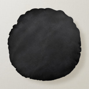 Retro Black Chalkboard Texture Round Pillow
