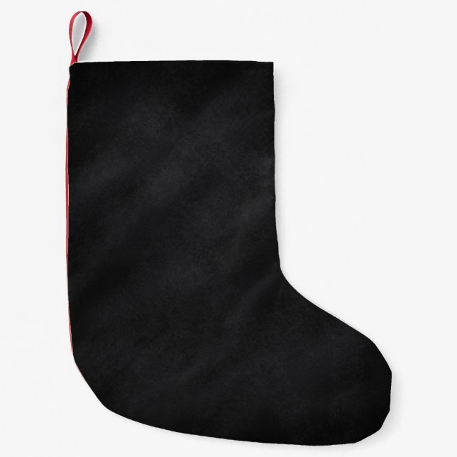 Retro Black Chalkboard Texture Small Christmas Stocking (Front)