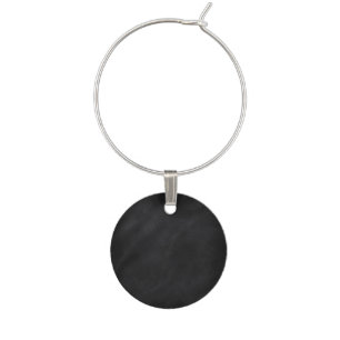 Retro Black Chalkboard Texture Wine Charm