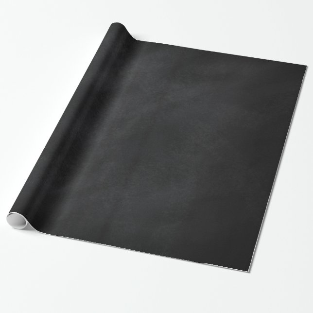 Retro Black Chalkboard Texture Wrapping Paper (Unrolled)