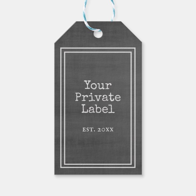Retro Black Chalkboard Your Private Label  (Front)