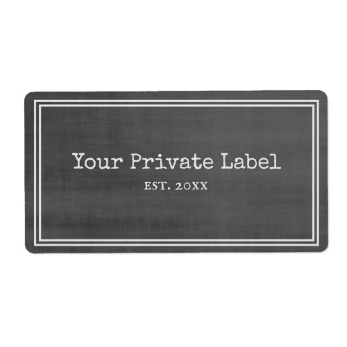Retro Black Chalkboard Your Private Label Stickers