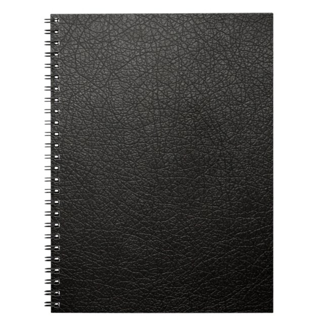 Retro Black Custom Leather Notebook (Front)