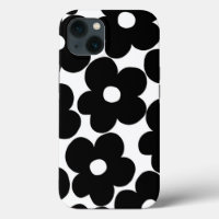 Retro Black Daisies #1 #decor #art