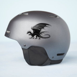 Retro Black Dragon Silhouette Vinyl Sticker
