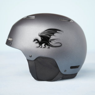 Retro Black Dragon Silhouette Vinyl Sticker
