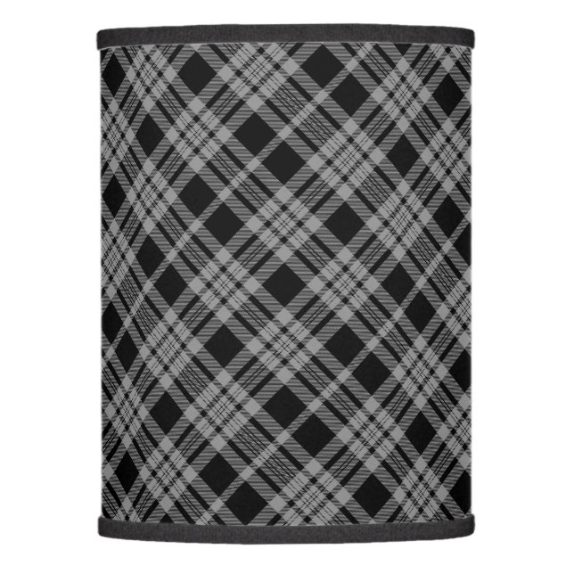 Retro Black Gray Diagonal  Lamp Shade (Front)