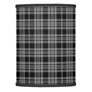 Retro Black Gray Plaid  Lamp Shade