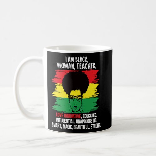 Retro Black History Month Proud Black Teacher Magi Coffee Mug
