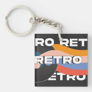 Retro Black Key with Sophisticated Design Keychain