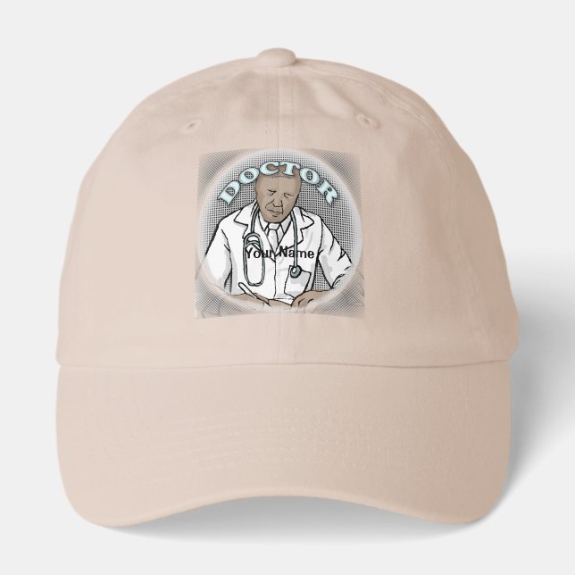 Retro black Male Doctor Hat (Front)