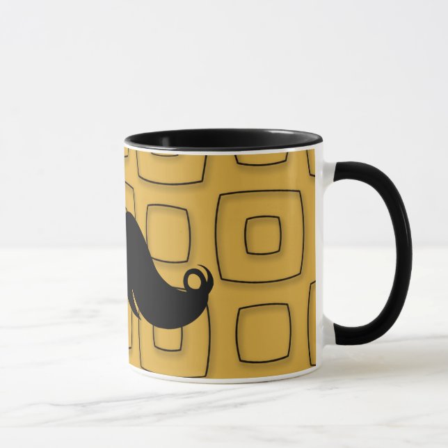 Retro Black Mustache Mug (Right)