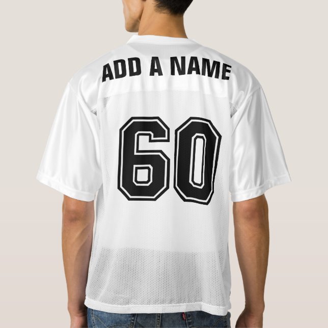 Retro Black Number 60 men's football jersey (Back)