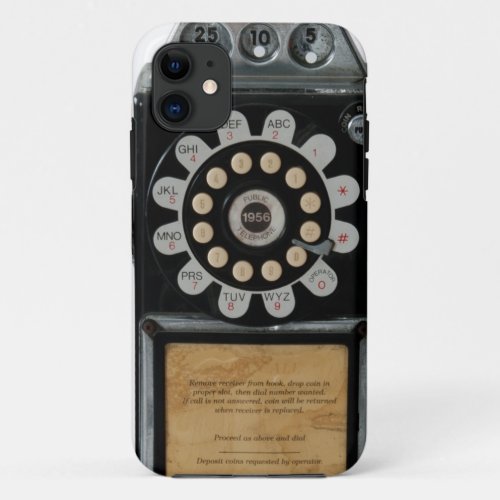 retro black pay phone case