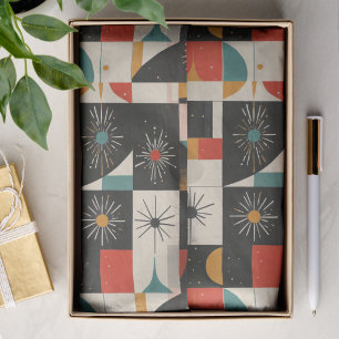 Retro Black Red Green Christmas Decoupage Tissue Paper