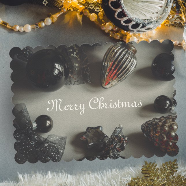 Retro Black Silver Christmas Decorations (Creator Uploaded)