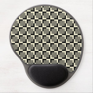 Retro Black & Tan Pattern Gel Mouse Pad