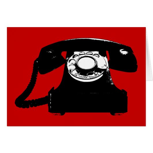 retro black telephone cards (Front Horizontal)