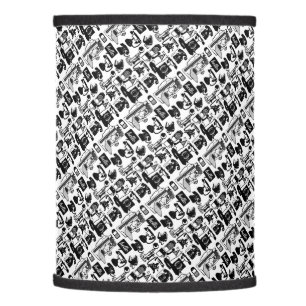 Retro Black Telephone Pattern Lamp Shade