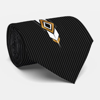 Retro Black, White and Gold Window Tie