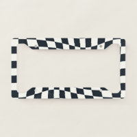 Retro Black White Checks Warped Checkered 