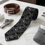 Retro Black White Classic Computer Circuit Board Neck Tie<br><div class="desc">Unique neck tie with simple contemporary electronic circuit board print with solder work design. Funky, modern and whimsical electrical hipster design with a symmetrical geometrical pattern for the hip technology nerd or geek, the science teacher or engineer, technology, or abstract graphic digital geometric motif lover. Classy, chic and original gadget...</div>