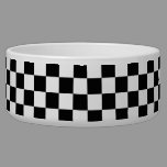 Retro Black/White Contrast Checkerboard Pattern Bowl