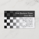 Retro Black/White Contrast Checkerboard Pattern Business Card